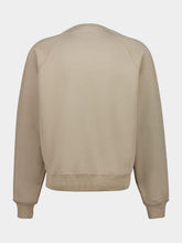 Ami Paris Taupe Beige Cotton Embossed Ami de Coeur Sweatshirt