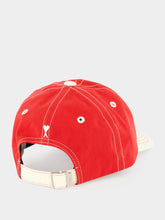 Ami Paris Ruby Red and White Ami Paris Cotton Cap