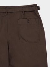 Lemaire Ristretto Brown Tapered Workwear Cotton Twill Pants