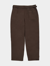 Lemaire Ristretto Brown Tapered Workwear Cotton Twill Pants
