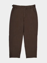 Lemaire Ristretto Brown Tapered Workwear Cotton Twill Pants