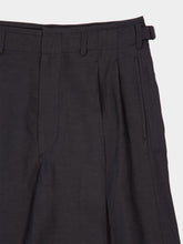 Lemaire Ash Black Pleated Viscose Linen Tailored Pants