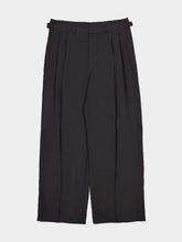 Lemaire Ash Black Pleated Viscose Linen Tailored Pants