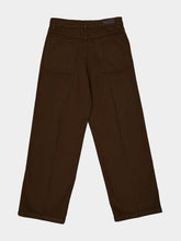 Lemaire Cacao Wide Pants in Dyed Broken Twill