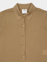 Courrèges Sandy Brown Merino Wool Polo Shirt