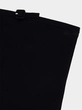 Courrèges Black Buckle Knit Bustier Top