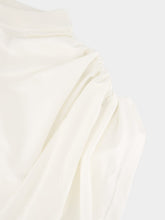 Courrèges White Asymmetrical Twist Cotton T-Shirt
