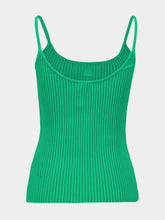 Courrèges Green Rib Knit Tank Top