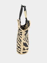 Zimmermann Goldentime Black Zebra Raffia Small Tote