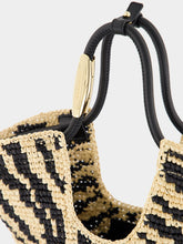 Zimmermann Goldentime Black Zebra Raffia Small Tote
