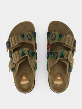 Baziszt Khaki Sambla Suede Sandals