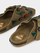 Baziszt Khaki Sambla Suede Sandals