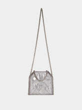 Stella McCartney Silver Falabella Tiny Cracked Metallic Tote Bag