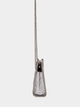 Stella McCartney Silver Falabella Tiny Cracked Metallic Tote Bag