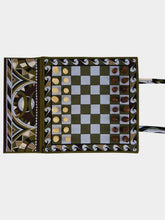 Pucci Khaki and Blue Vivara Travel Chess Set