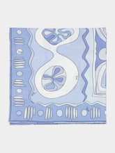 Pucci Pale Blue Angoli Print Cotton Scarf