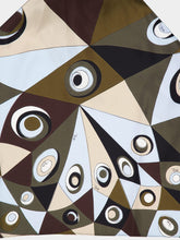 Pucci Khaki and Blue Occhi Print Halter Top