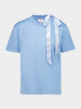 Pucci Pale Blue Silk Detail T-Shirt