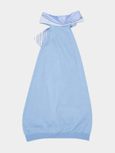 Pucci Pale Blue Knit Top with Silk Detail