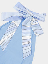 Pucci Pale Blue Knit Top with Silk Detail