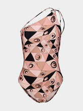 Pucci Nude Occhi Print One-Shoulder Swimsuit