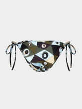 Pucci Khaki and Blue Occhi Print Bikini Bottom