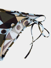 Pucci Khaki and Blue Occhi Print Bikini Bottom