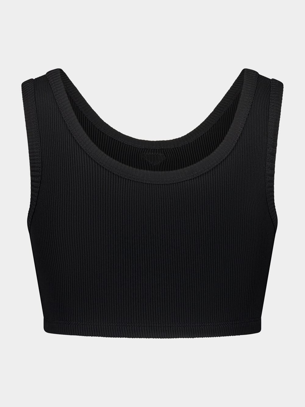 Black Ribbed Tank Top