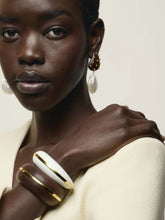 Lizzie Fortunato Halo Acacia Wood and Gold Cuff Bracelet