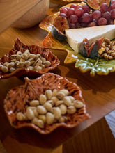Bordallo Pinheiro Small Brown Birch Leaf Ceramic Dish