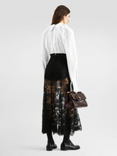 Dolce & Gabbana Black Chantilly Cotton and Silk Lace Midi Skirt