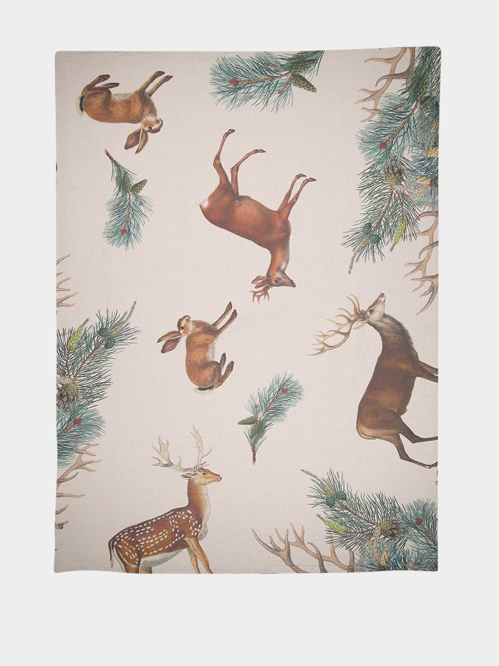 Rustic Wild Animals Linen Tablecloth