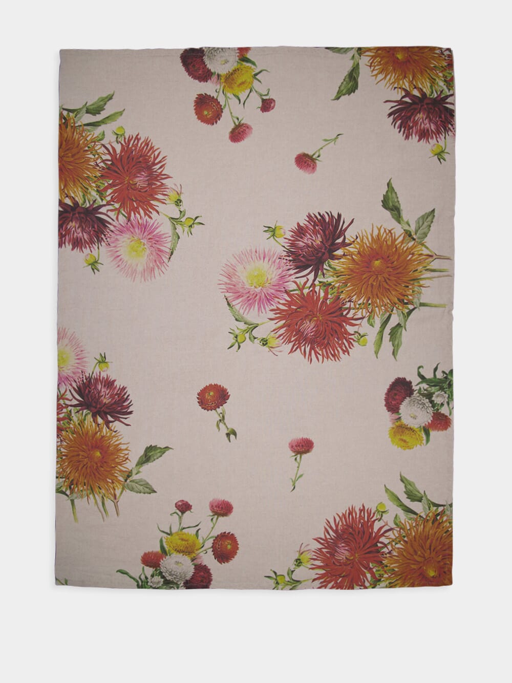 Country Flowers Linen Tablecloth