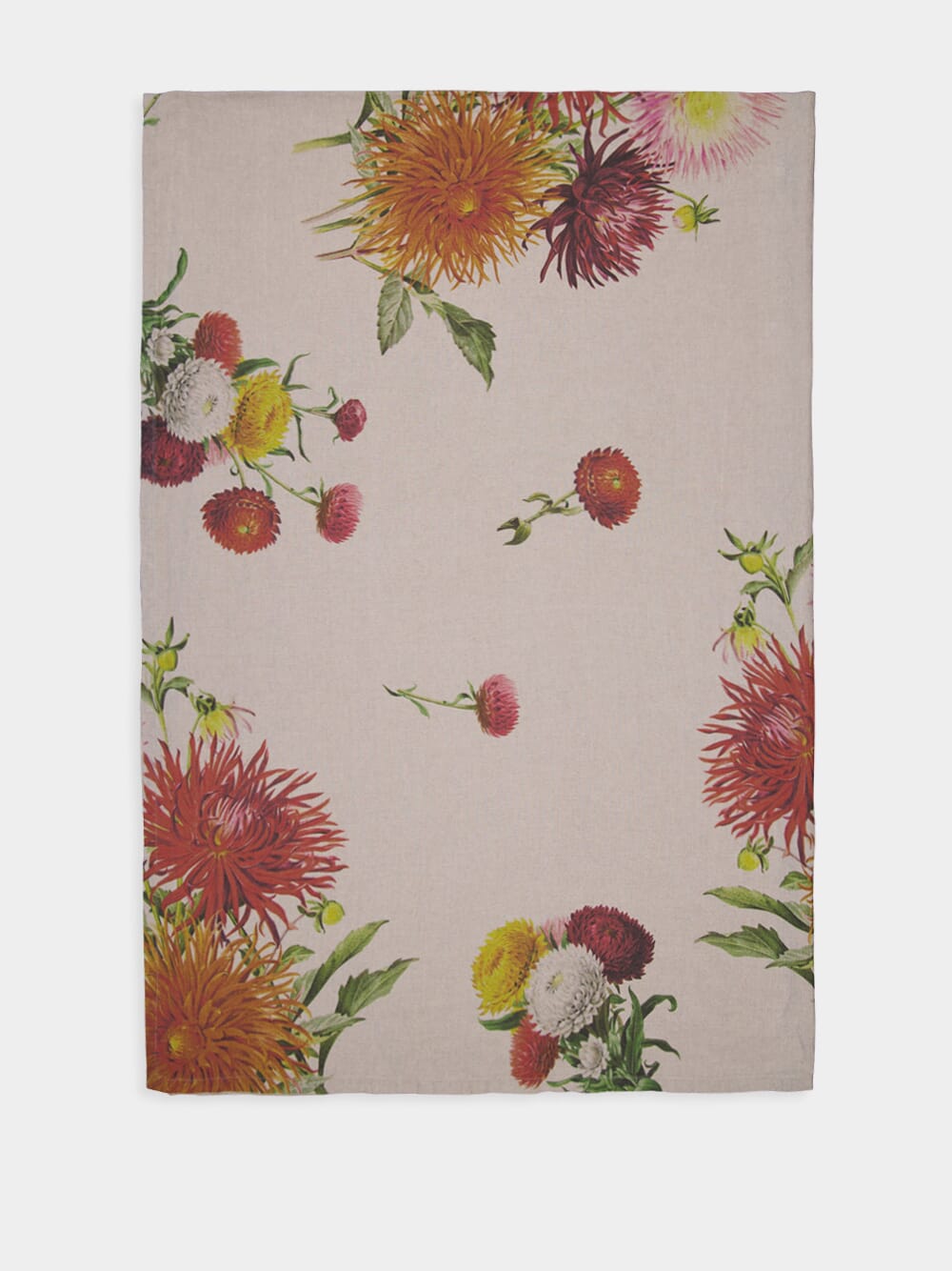 Country Flowers Linen Tablecloth