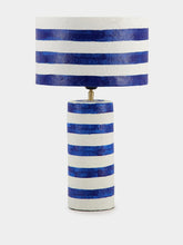 Pomax Blue Striped Mundaka Table Lamp