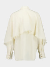 Zimmermann Cream Fringed Cape Blouse