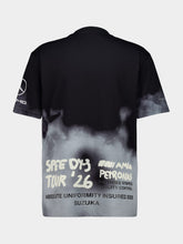 Y-3 Black Smoke Print Mercedes Regular T-Shirt