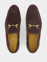 Gucci Jordaan Dark Brown Suede Loafers