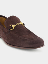 Gucci Jordaan Dark Brown Suede Loafers
