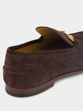 Gucci Jordaan Dark Brown Suede Loafers