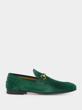 Gucci Jordaan Green Suede Loafers