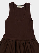 Zimmermann Chocolate Brown Poplin Racer Dress
