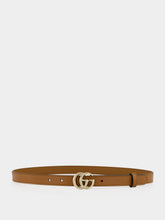 Gucci Brown GG Marmont Thin Leather Belt