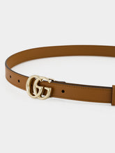 Gucci Brown GG Marmont Thin Leather Belt