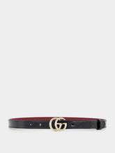 Gucci GG Marmont Black Patent Leather Belt