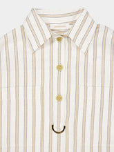 Zimmermann Cream Illuminate Gold Striped Shirt