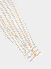 Zimmermann Cream Illuminate Gold Striped Shirt