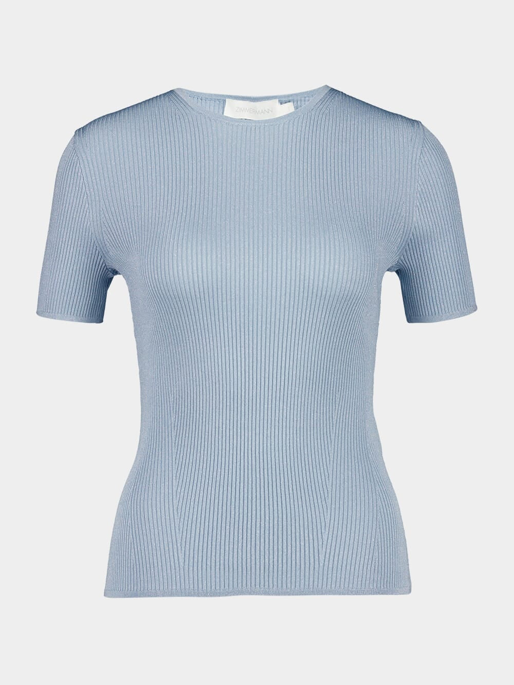 Blue Lurex Waverly Rib T-Shirt