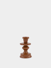 Pomax Chocolate Aluminium Turret Candle Holder