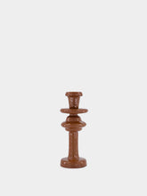 Pomax Chocolate Aluminium Turret Candle Holder